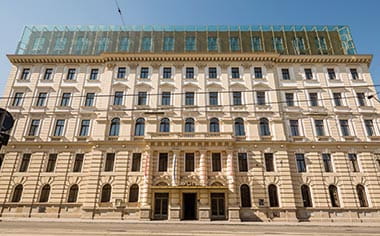 The exterior of the Hotel Savoyen, Vienna